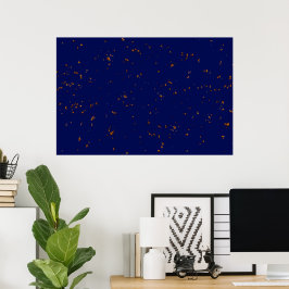 Poster Disparos De Fogo Sobrepõem Sua Foto Batida Azul