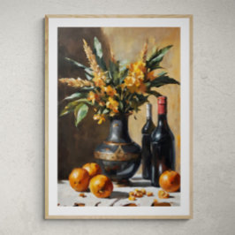 Poster Disposição Elegante: Vida Estática com Vaso Flor