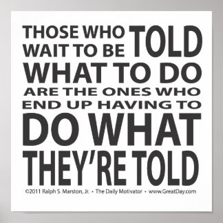 Poster Disse O Que Fazer