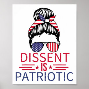 Poster Dissentimento É Patriotico Coque Desgrenhado 4 De