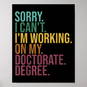 Poster Dissertação Engraçada, desculpe por não poder trab