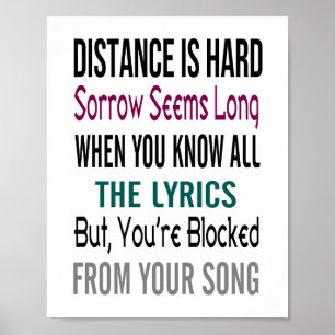 Póster Distance  (standard picture frame size)