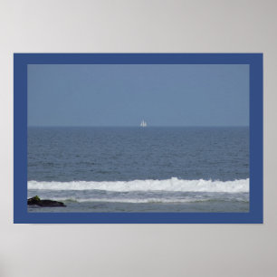 Poster Distant Sailboat