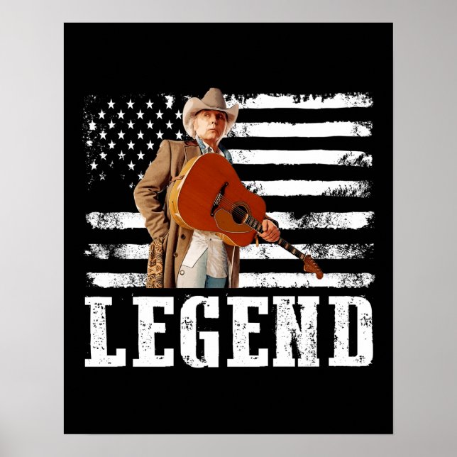 Poster Distante bandeira Americana Dwight Yoakam Singer.p (Frente)