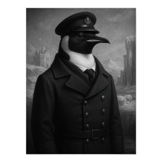 Póster Distinguished Penguin Captain Portrait (Frente)