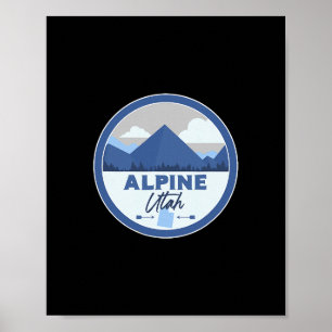 Poster Distintivo de caminhada de lembrança das montanhas