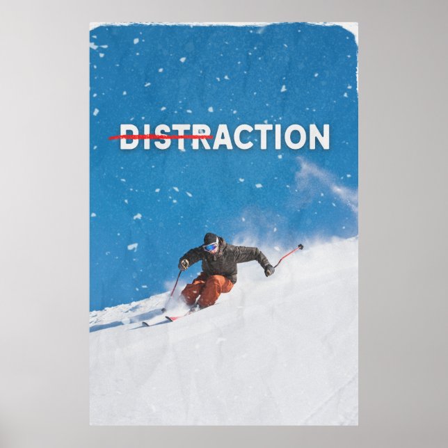 Poster Distração (Ação). Motivacional (Frente)