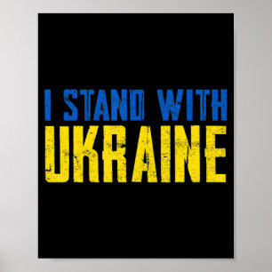 Poster Distressed Ukraine Flag Ukrainian Lovers Ukraine P