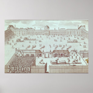 Póster Distribuição do pão no quiosque de Tuileries