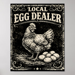 Poster Distribuidor Local de Ovos Fazenda de Frango Engra