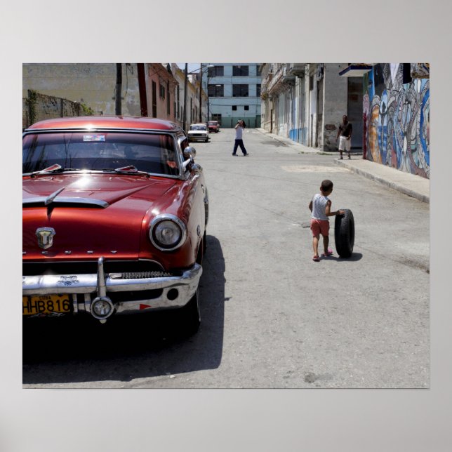 Póster Distrito de Hamel Africano, Havana, Cuba, UNESCO (Frente)