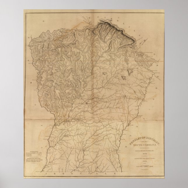 Póster Distrito de Pendleton, Carolina do Sul (Frente)