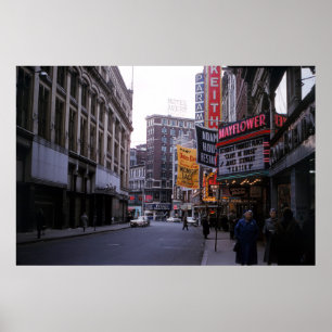 Poster Distrito de Teatro de Boston em 1960