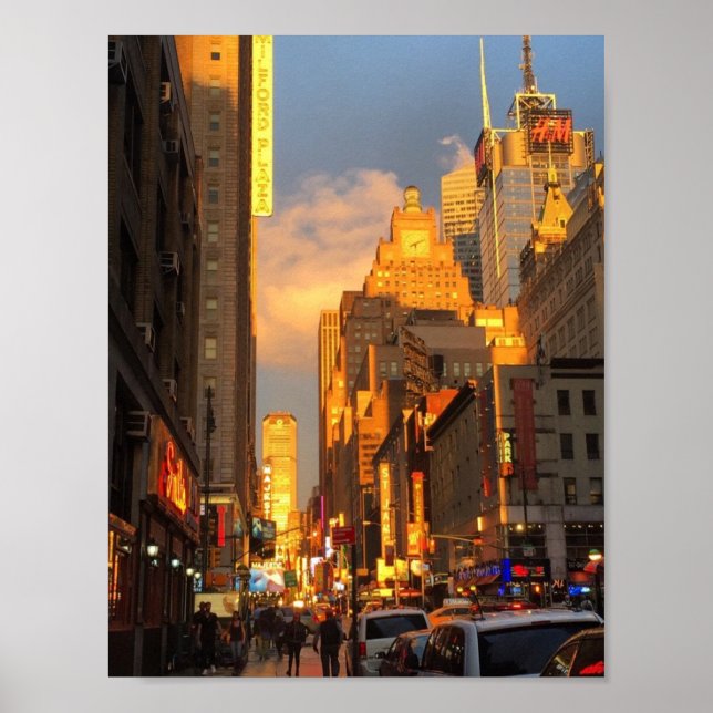 Póster Distrito de Teatro de Broadway de Nova Iorque (Frente)