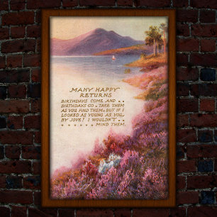 Poster Distrito de Vintage Lake 1917 Aniversário
