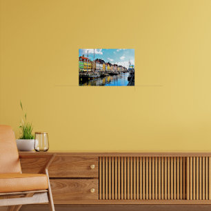Poster Distrito Nyhavn, Dinamarca,