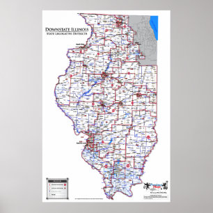 Poster Distritos legislativos do estado - Downstate