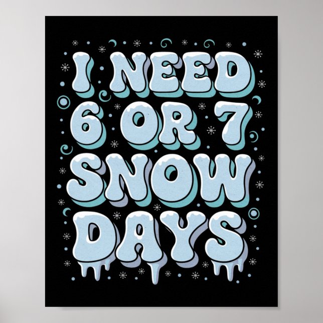 Poster Dito Divertido de Inverno Professor Aluno 6 Ou 7 E (Frente)