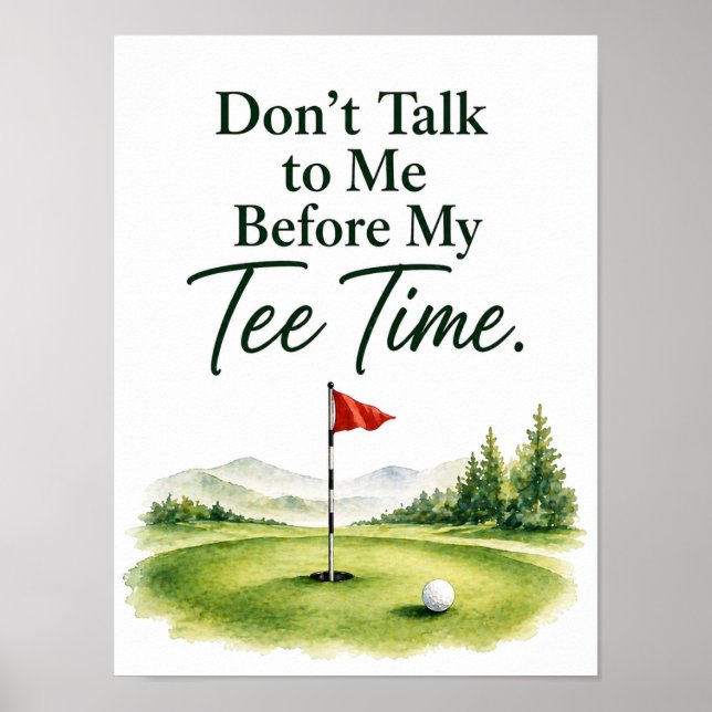 Poster Dito engraçado de golfe para golfista (Frente)