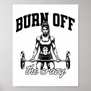 Poster Dito engraçado de levantamento de peso musculação 
