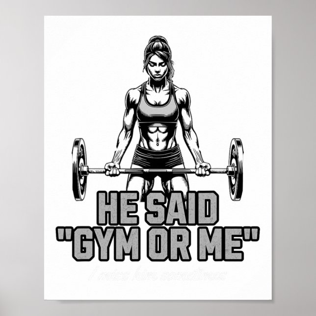 Poster Dito engraçado de musculação para mulheres  (Frente)