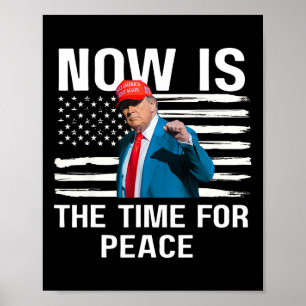 Poster Dito engraçado de Trump Agora é a hora da paz 4