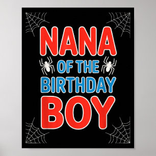 Poster Dito Engraçado Nana Do Menino Do Aniversário Tema 