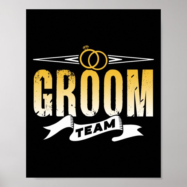 Poster Ditos de Despedida de Solteiro da Equipe do Groom (Frente)