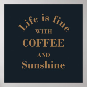 Poster ditos engraçados sobre café