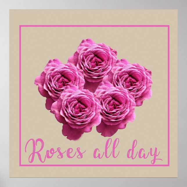 Poster Ditos engraçados sobre rosas e amor (Frente)
