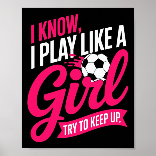 Poster Ditozação de Futebol Engraçado Eu Sei Que Jogo Com (Frente)