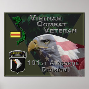 Poster Div. Vietnam Combat Veterano 1010 rua
