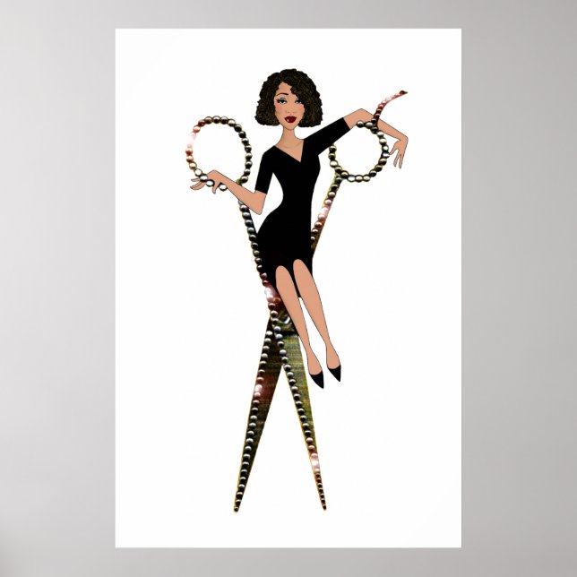 Póster Diva Afro-Americana "Shear Diva" (Frente)