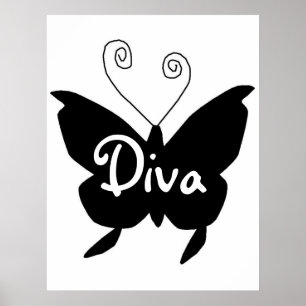 Póster Diva Butterfly