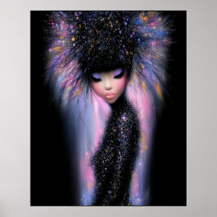 Poster Diva Cósmica Brilho Estelar