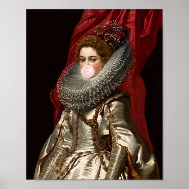 Poster Diva de Chiclete com Babado de Renda (Frente)