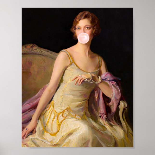 Poster Diva de Chiclete em Vestido Amarelo  (Frente)