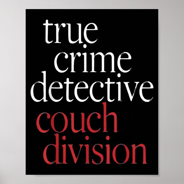 Poster Divã de Detetive de Crime Real Di  (Frente)