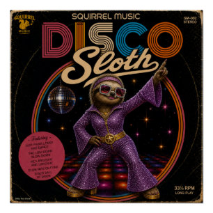 Póster Diva do Disco Preguiça