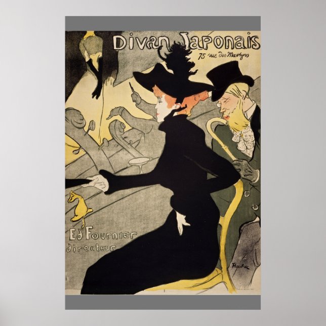 Poster Divan Japonal Toulouse-Lautrec Vintage Art (Frente)