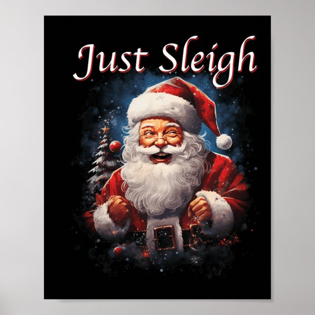 Poster Diversão Apenas Dorme Papai Noel (Frente)