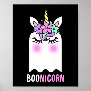 Poster Diversão Boonicorn Gift Ghost Unicorn Boo Retro Ha