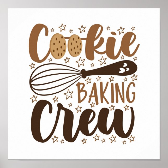 Poster Diversão Cookie Baking Crew Design (Frente)