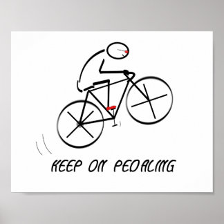 Póster Diversão da Design de Bicicletas com o texto "Cont