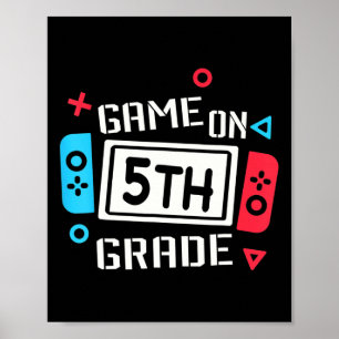 Poster Diversão da Equipe do 5º Ano Game On De Volta às A