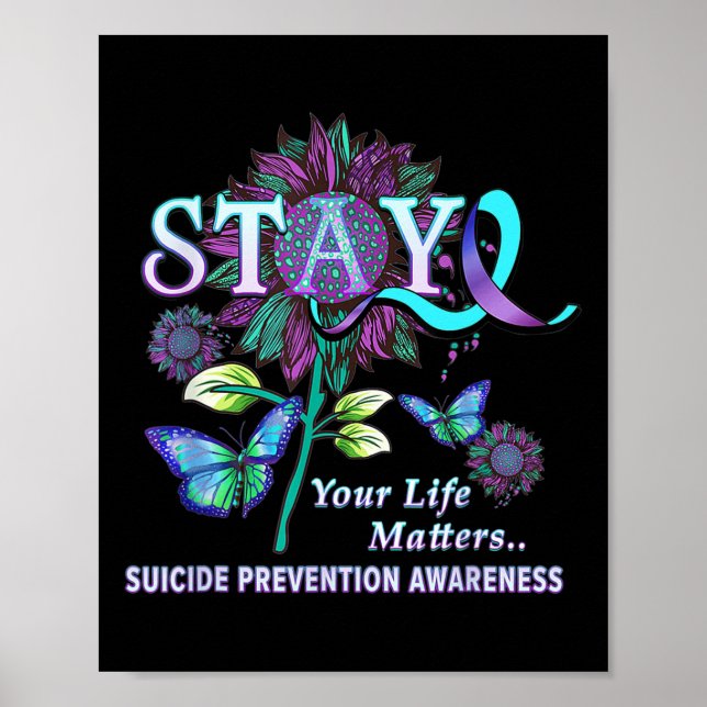 Poster Diversão da prevenção suicida Consciência Mantenha (Frente)