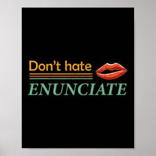 Poster Diversão de linguagem de sinais Asl Lip Lendo cons