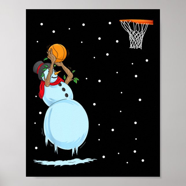 Poster Diversão de Natal no Basquete (Frente)