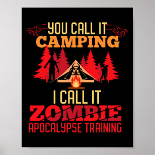 Poster Diversão de treinamento do Apocalypse Zombie acamp