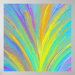 Poster Diversão de Verão Tropical de abstrato